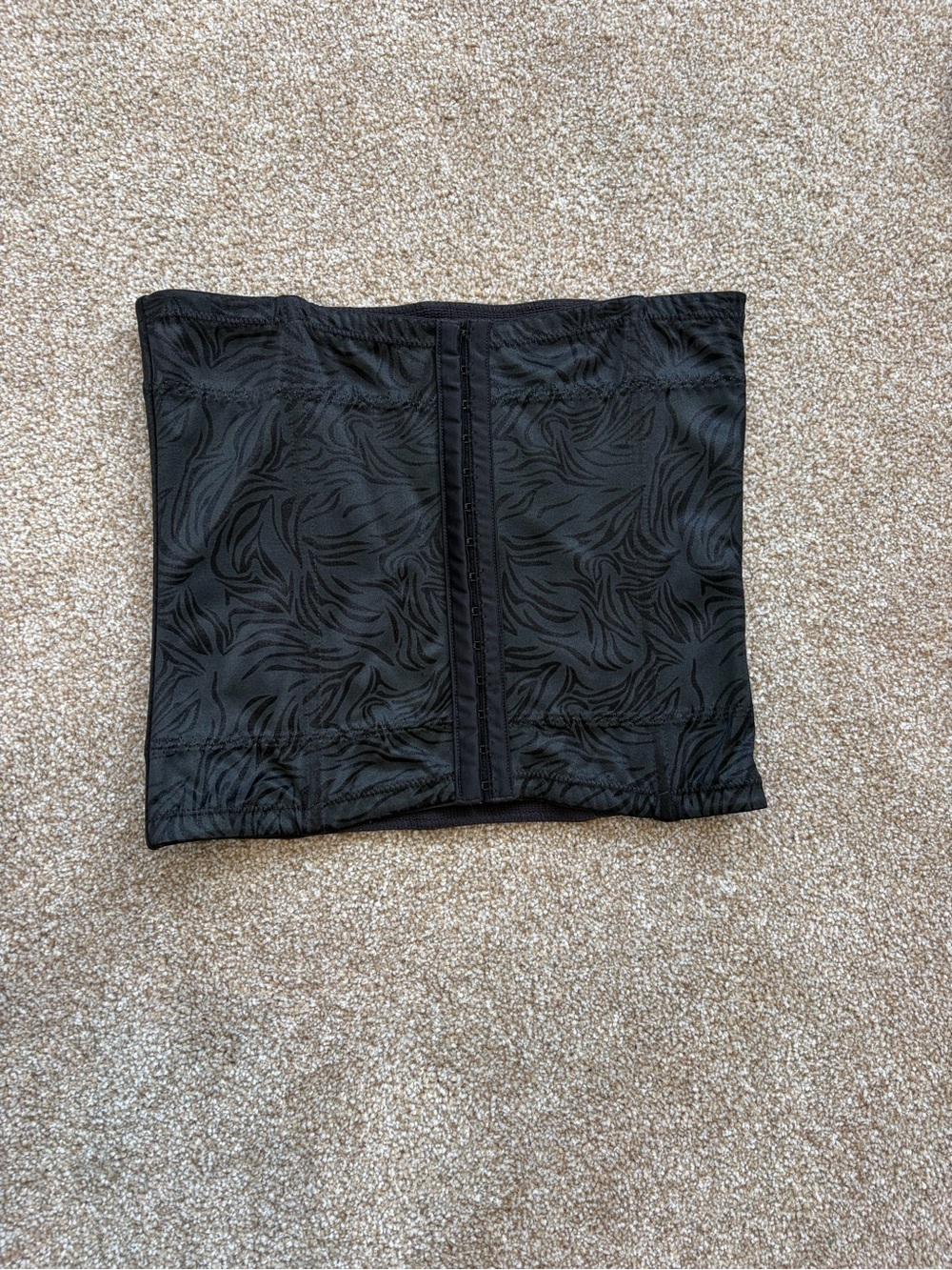 Black Patterned Corset Top